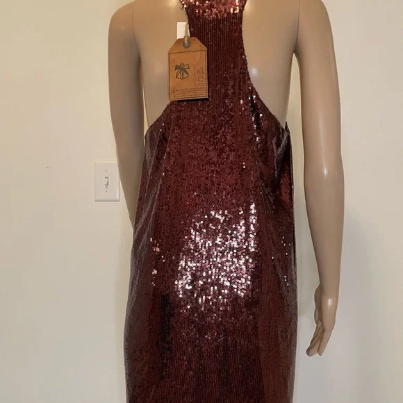 NWT French Connection Sequined Racerback Mini Dress, Size 10 - Picture 8 of 9